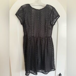 Zara Black Lace Midi Dress